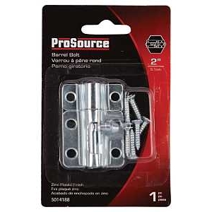 Product Image for BARREL BOLT STL 2IN ZINC PLATE