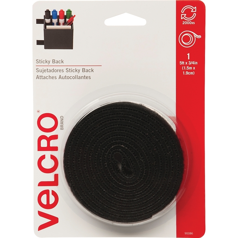 Product Image for 90086 BLK VELCRO STICKYBACK5FT