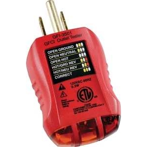 Product Image for GFI-3501 GFCI OUTLET TESTER
