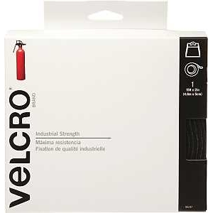 Product Image for VELCRO Brand 90197 Fastener, 2 in W, 15 ft L, Nylon, Black, 10 lb, Rubber Adhesive