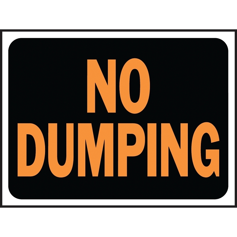 Product Image for 3027 NODUMPING PLASTHYGLO SIGN