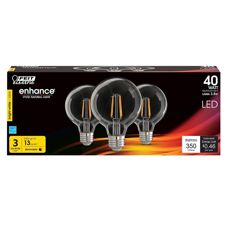 Product Image for G2540/930CA/FIL/3 BULB LT 40W