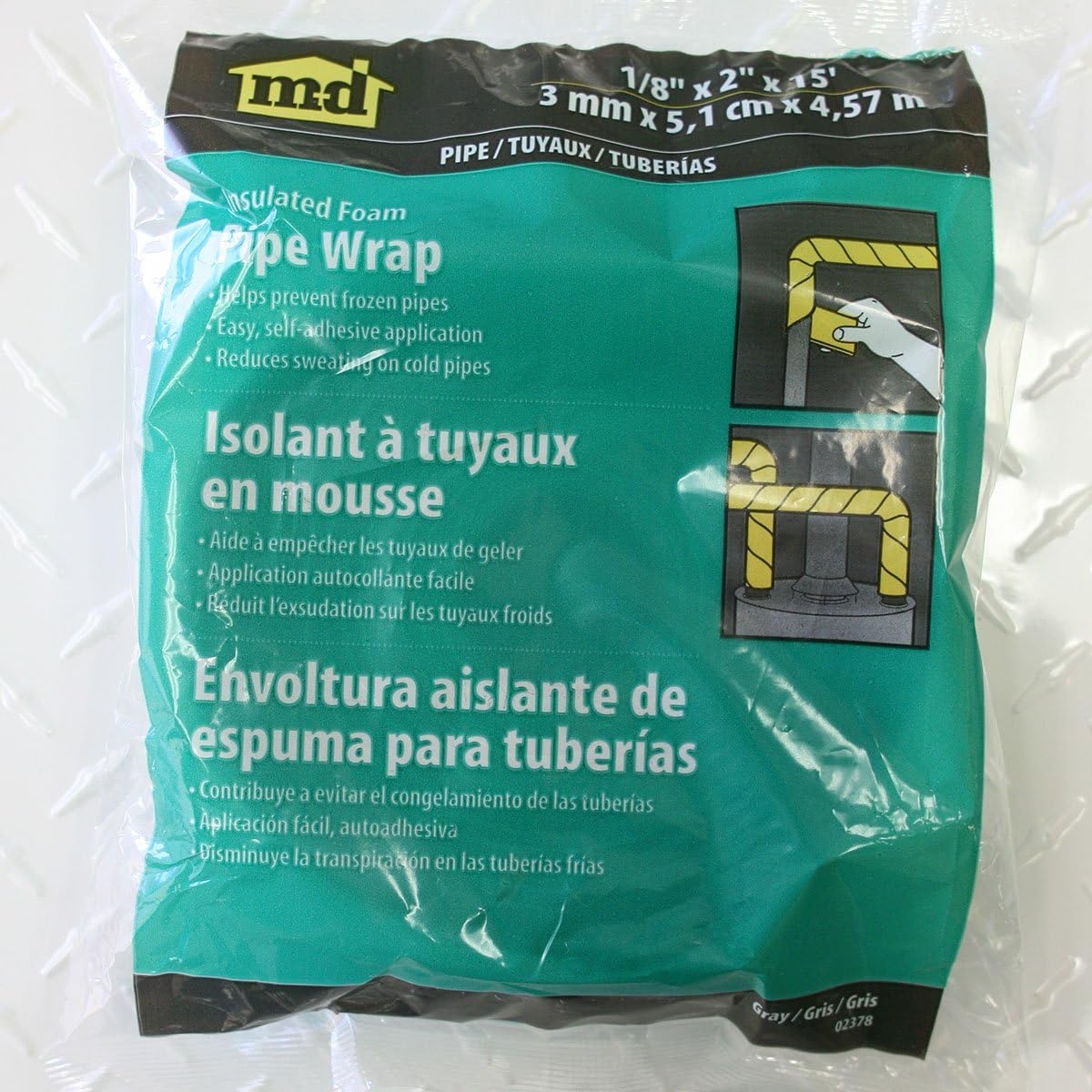Product Image for 02378 PIPE WRAP 1/8X2X15