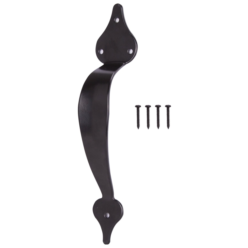Product Image for GATE PULL ORNAMT 10IN BLK STL