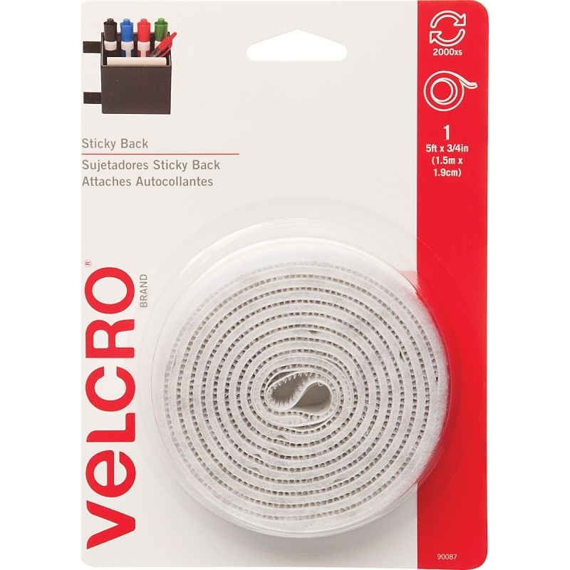 Product Image for 90087 WHT VELCRO STICKYBACK5FT