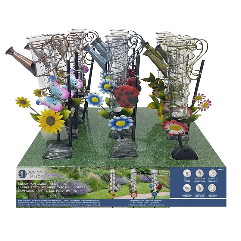 Product Image for GAUGE RAIN SOLAR METAL/GLASS