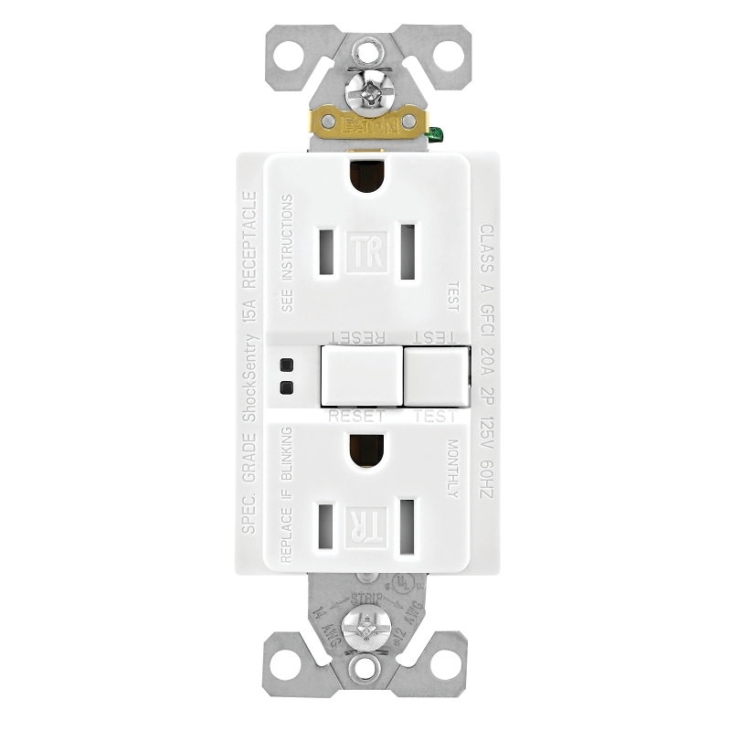 Product Image for TRGF15W-BX-L WHITE GFCI RECEPT