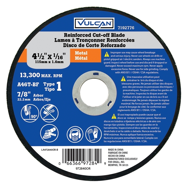 Product Image for WHEEL CTOFF ABRSV 4-1/2X1/16IN