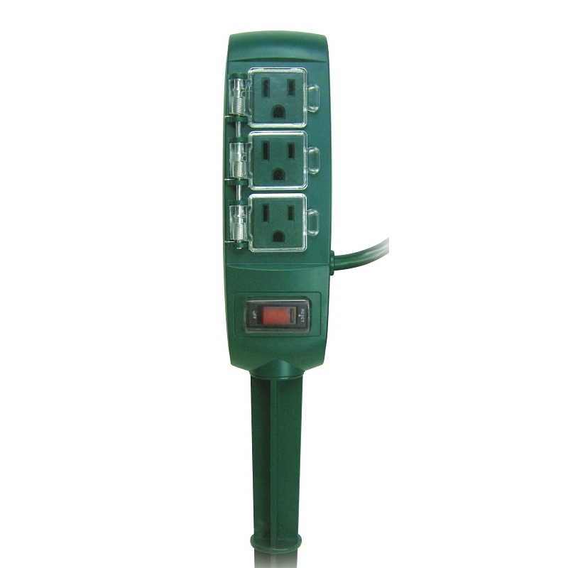 Product Image for YARD STAKE 3-OUTLETS 16/3 6 IN