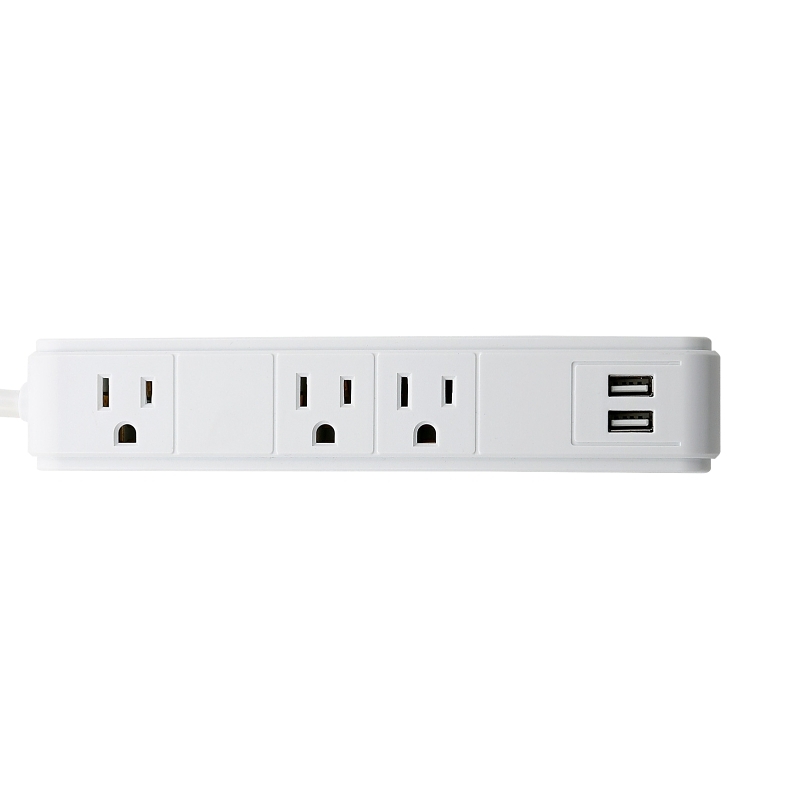 Product Image for STRIP SURGE 3-OUT 2 USB 2.5FT CHINA