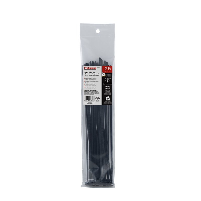 Product Image for CABLE TIE 11IN 50LB 25PC BLACK