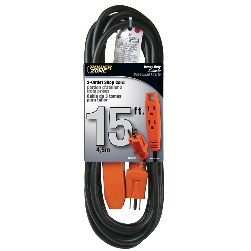 Product Image for CORD WRKSP 3OUT BLK/ORG 15FT PHILIPPINES