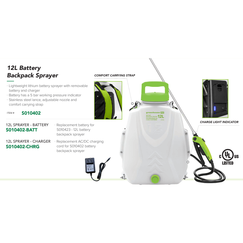 Product Image for 12L BATTERY BACKPACK SPRAYER