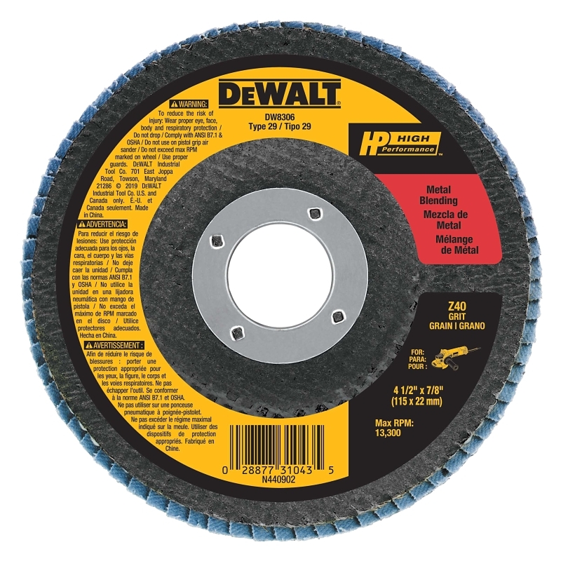 Product Image for DW8306 FLPWHL 40GRIT 4-1/2X78