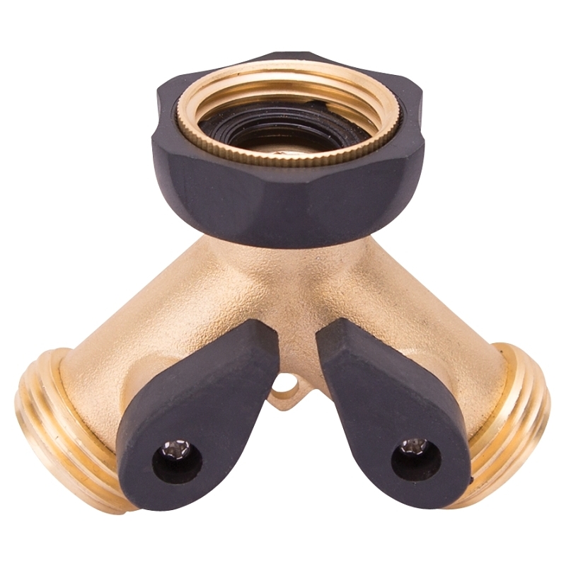 Product Image for BRASS Y CONNECTOR W/SHUT OFF