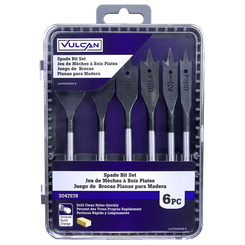 Product Image for BIT SET WOOD SPADE 6PC 3/8-1IN