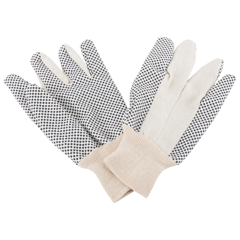 Product Image for BLACK PVC DOTTED COTTON GLOVE