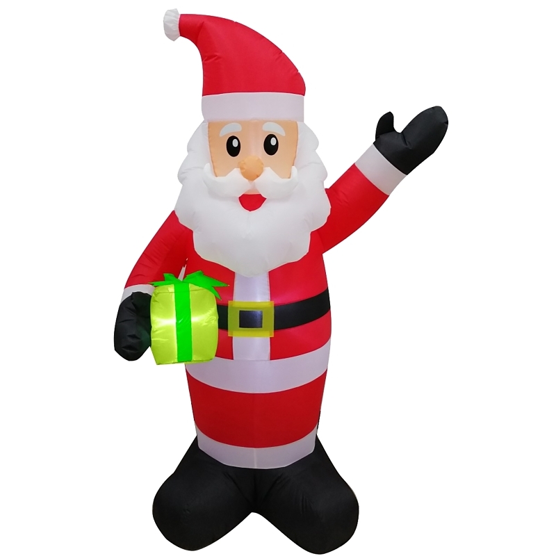 Product Image for 90843 SANTA W/GIFT BOX INFLT 6
