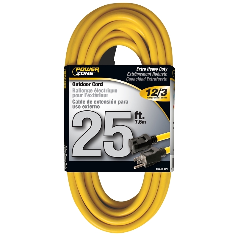 Product Image for EXT CORD 12/3 25FT YELLOW