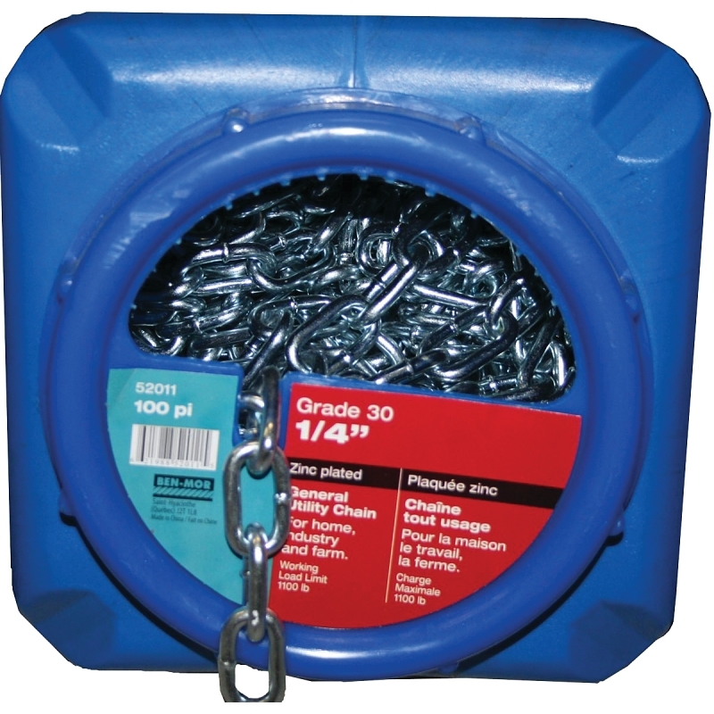 Product Image for 52011 GRADE 30 ZINC CHAIN 1/4IN