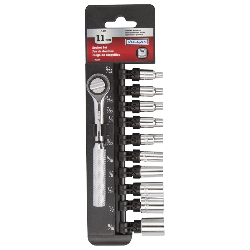 Product Image for SOCKET SET 11PC SAE 1/4 DR