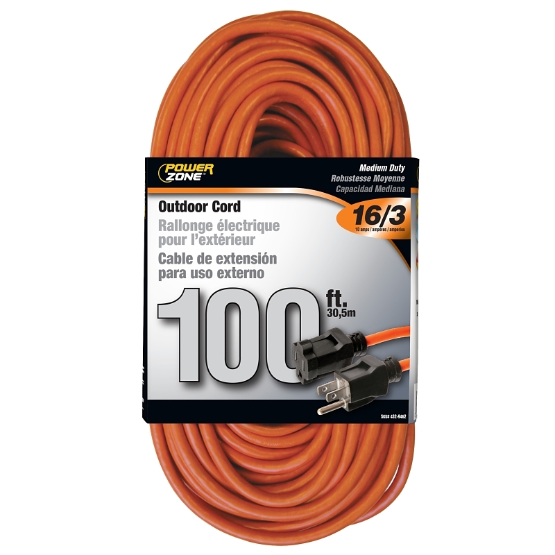 Product Image for EXT CORD 16/3 100FT ORANGE