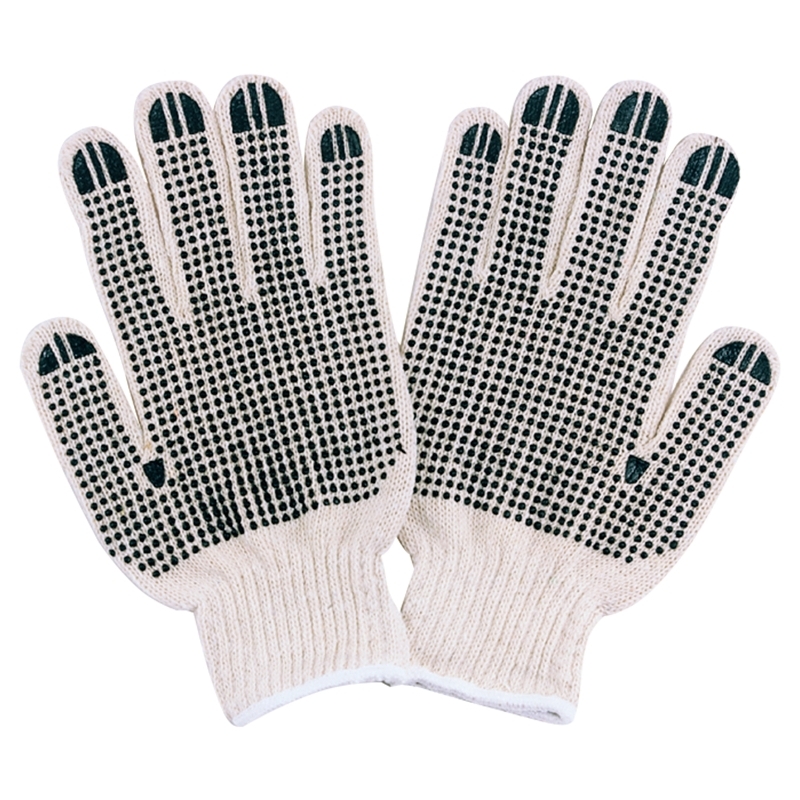 Product Image for GLOVE COTTON KNIT WHTE W/DOTS