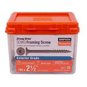 Product Image for SDWS16212QR50 FRMN SCREW 2-1/2