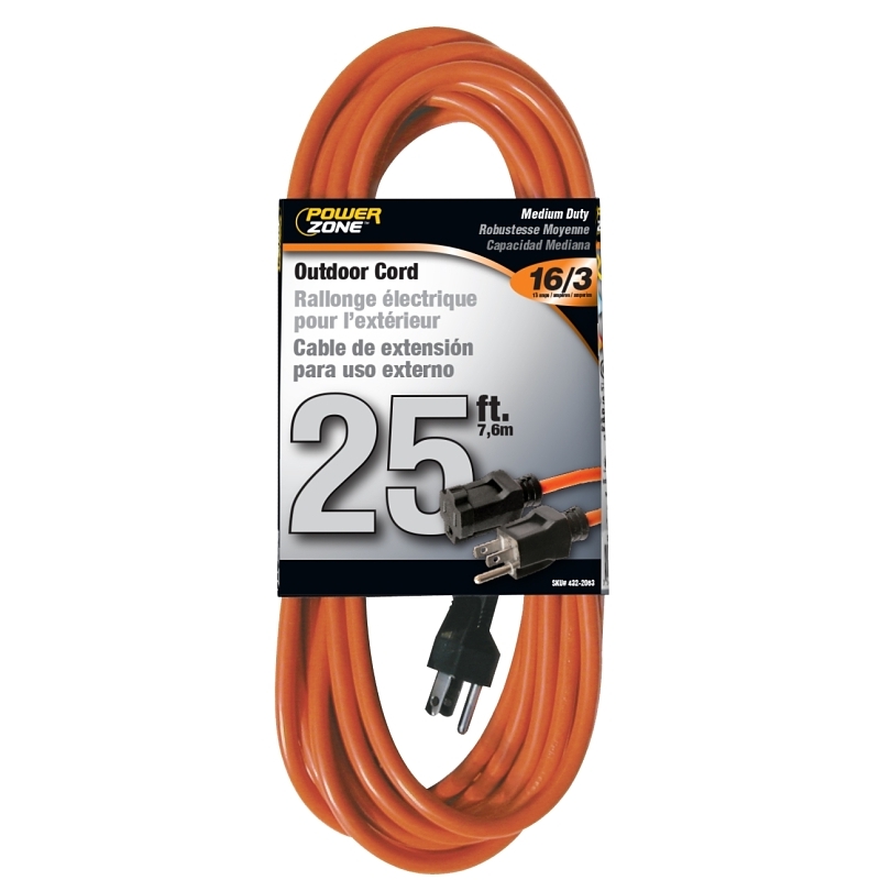 Product Image for EXT CORD 16/3 25FT ORANGE