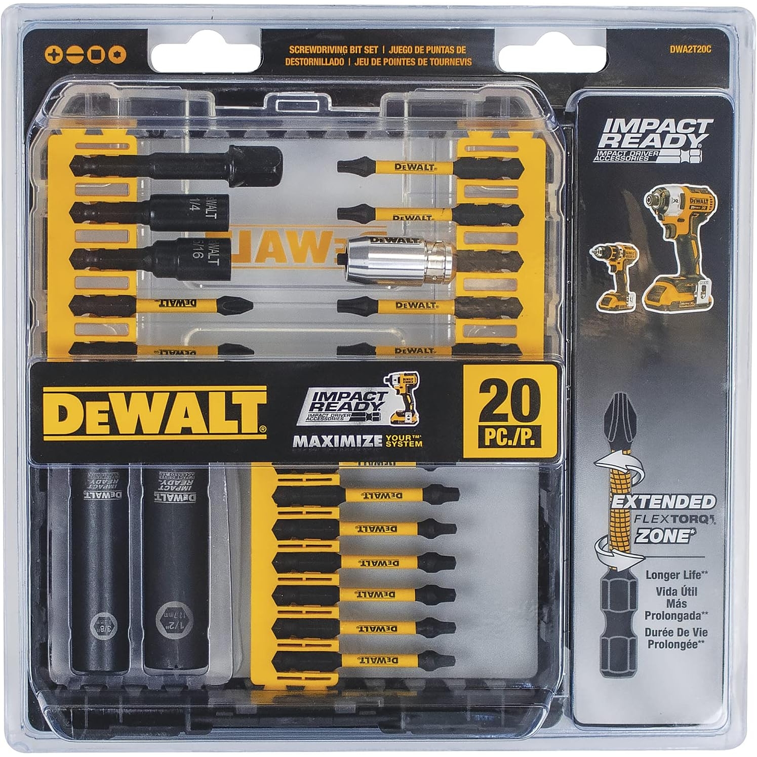 Product Image for DWA2T20C 20 PC FLEX TORQ SET