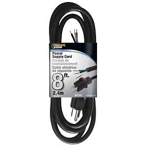 Product Image for POWER SUPPLY CORD 16/3 8FT BK