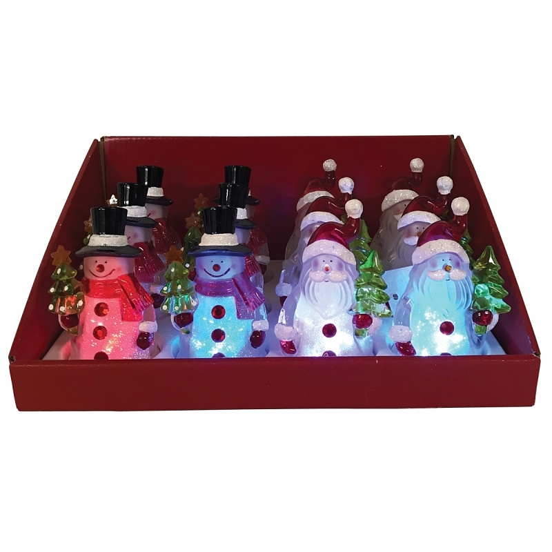 Product Image for 21323 SNOWMAN SANTA LD PDQ 4IN