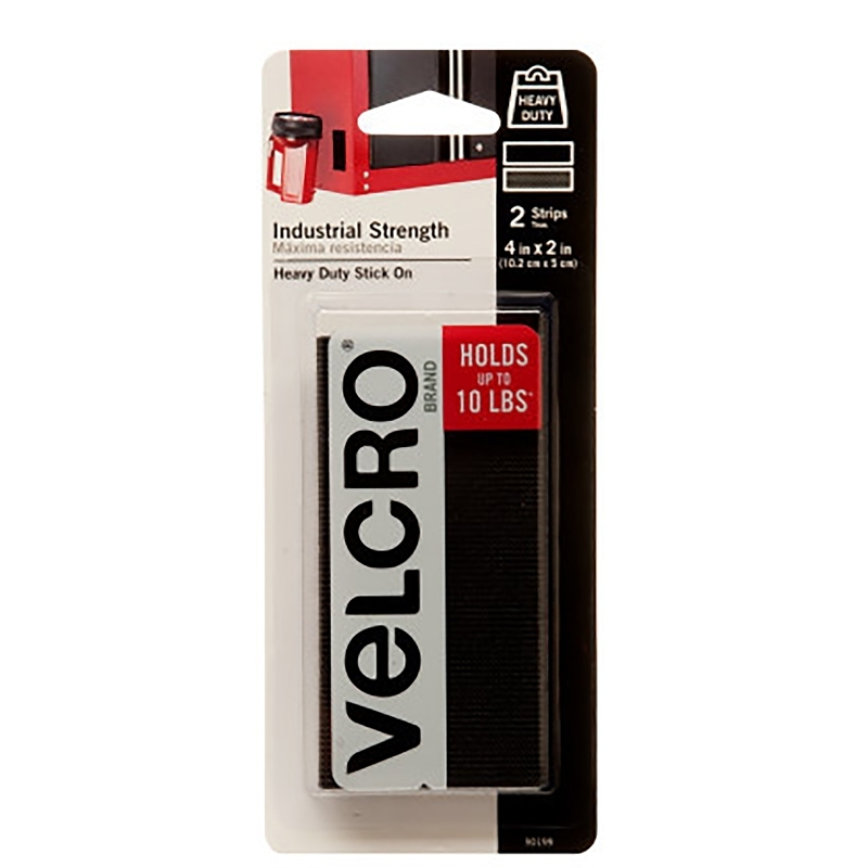 Product Image for 90199 BLK VELCRO STRIPS 4X2IN