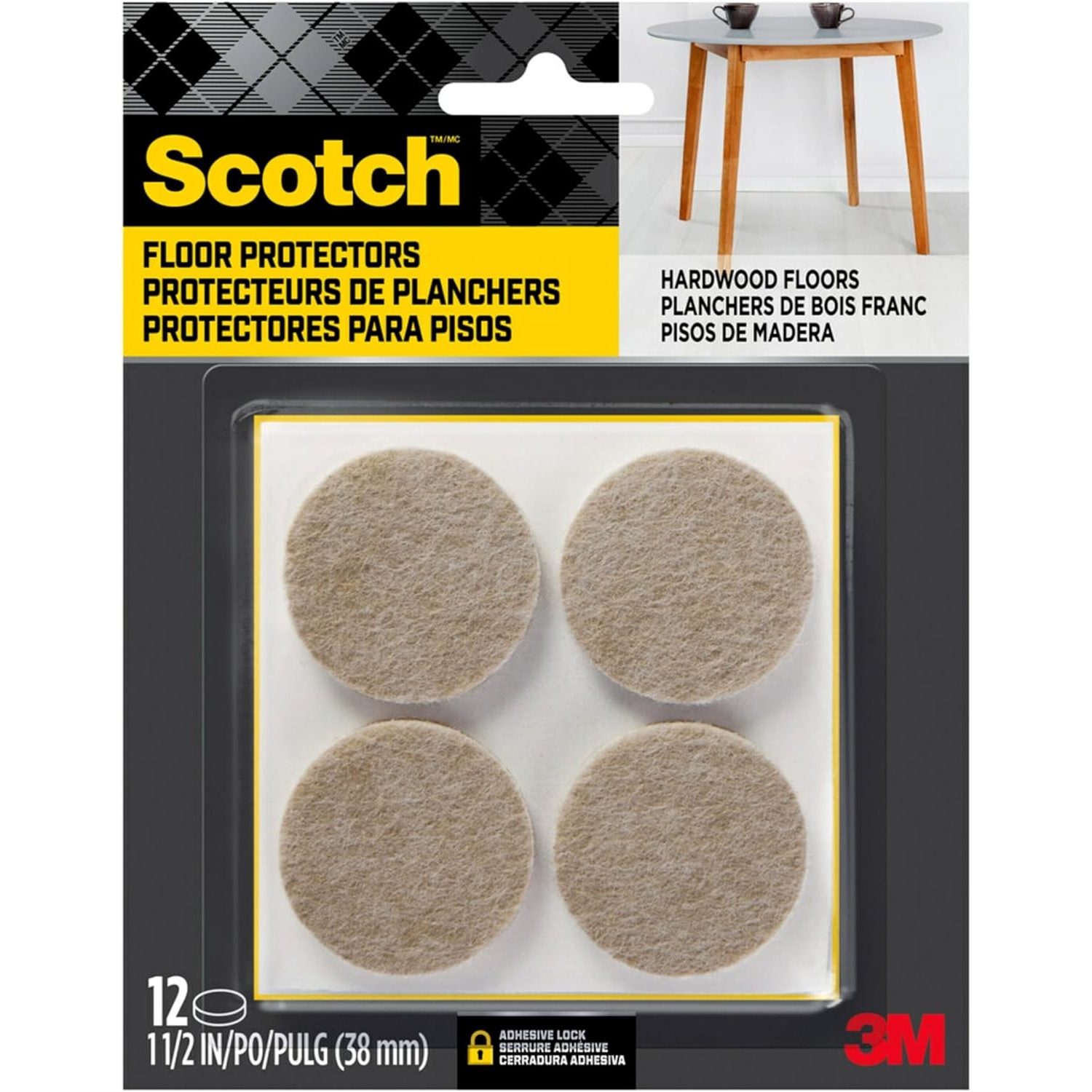 Product Image for 12 PC 3/4IN FELT GLIDES