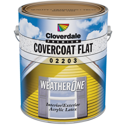 Product Image for W/ONE COVERCOAT FLAT LATEX CLEAR 0220401