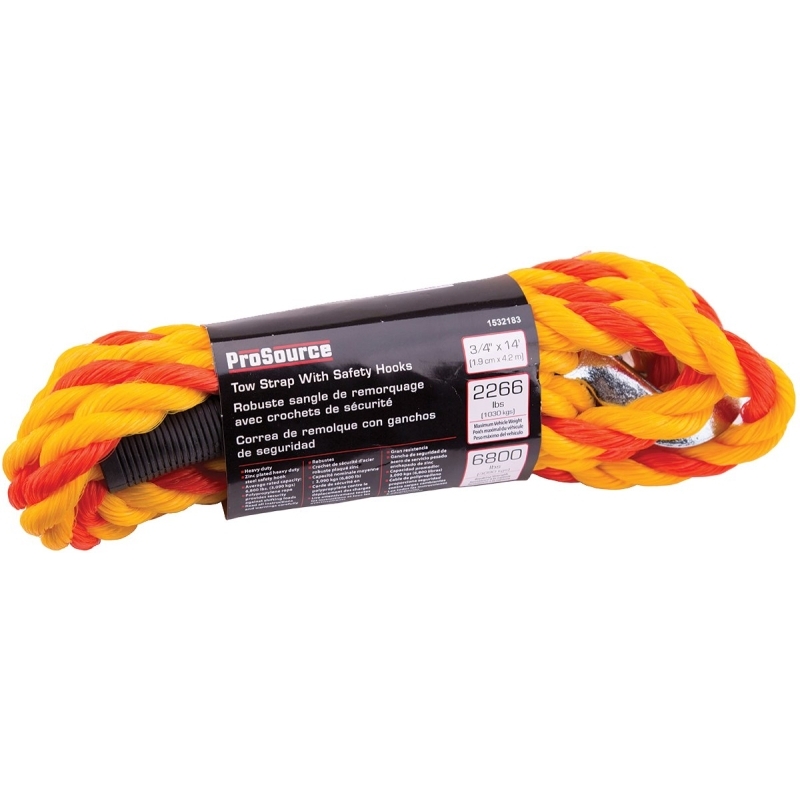 Product Image for 3/4INX14FT TOW ROPE WITH HOOKS