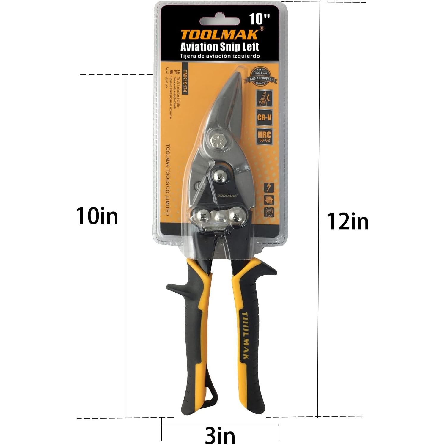 Product Image for 10IN LEFT AVIATION TIN SNIPS