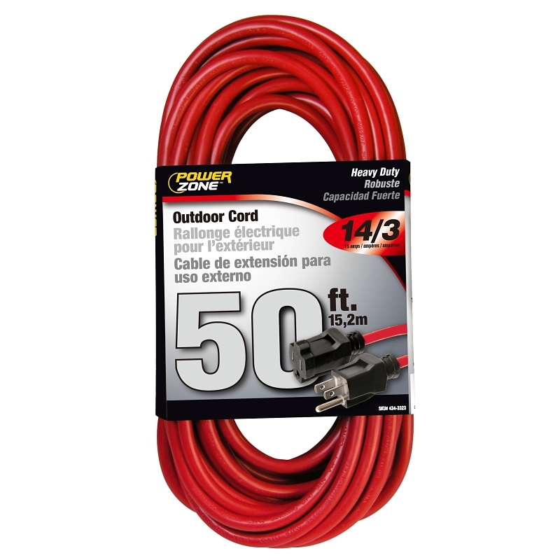 Product Image for EXT CORD RED 14/3X50FT