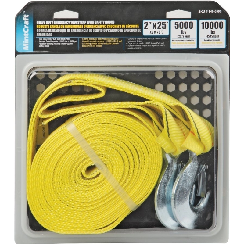 Product Image for 2INX25FT HD TOW STRAP WITH HOOK