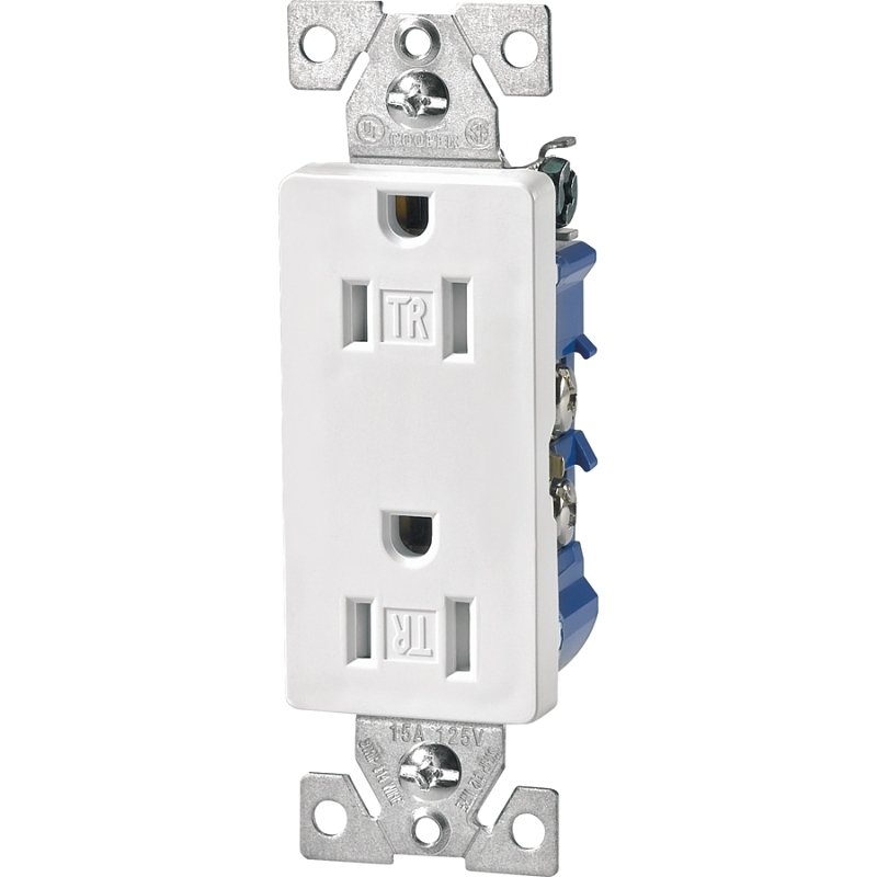 Product Image for TR1107W WHITE RECEPTACLE DOU