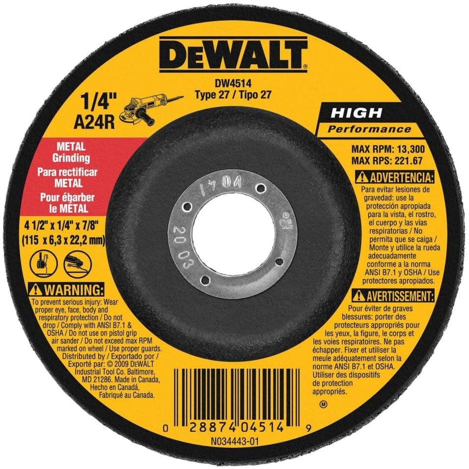 Product Image for DW4514 4-1/2X1/4 METAL GP BLACK