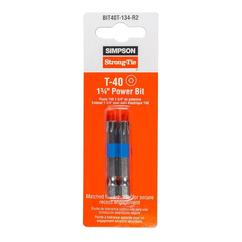 Product Image for BIT40T-134-R2 PWR BIT T40 2IN TAIWAN R.O.C.