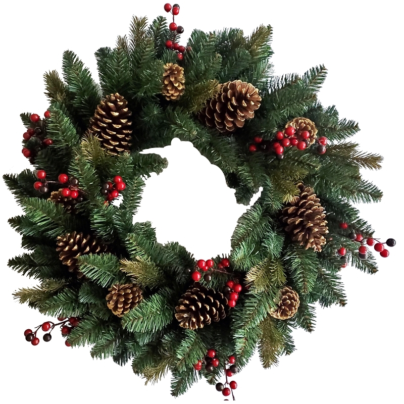 Product Image for 38513 RED CONE & BERRY WREATH