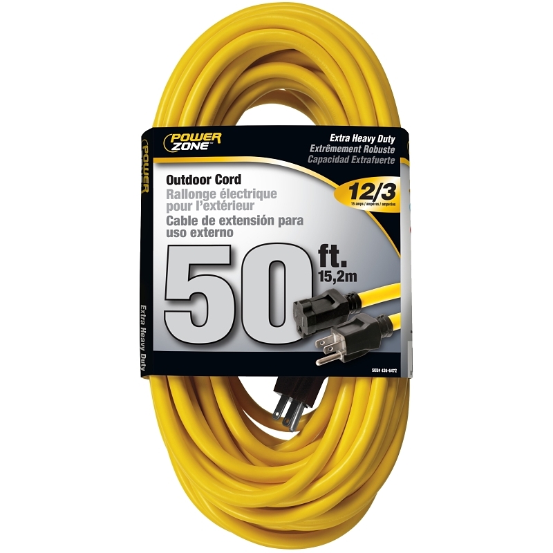 Product Image for EXT CORD 12/3 50FT YELLOW