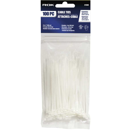 Product Image for 100 PC 4IN CLEAR CABLE TIES