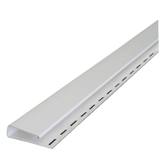 Product Image for Alum. 3/8IN Soffit J Trim Deluxe WHITE SEMI GLOSS (50/Box) 102925