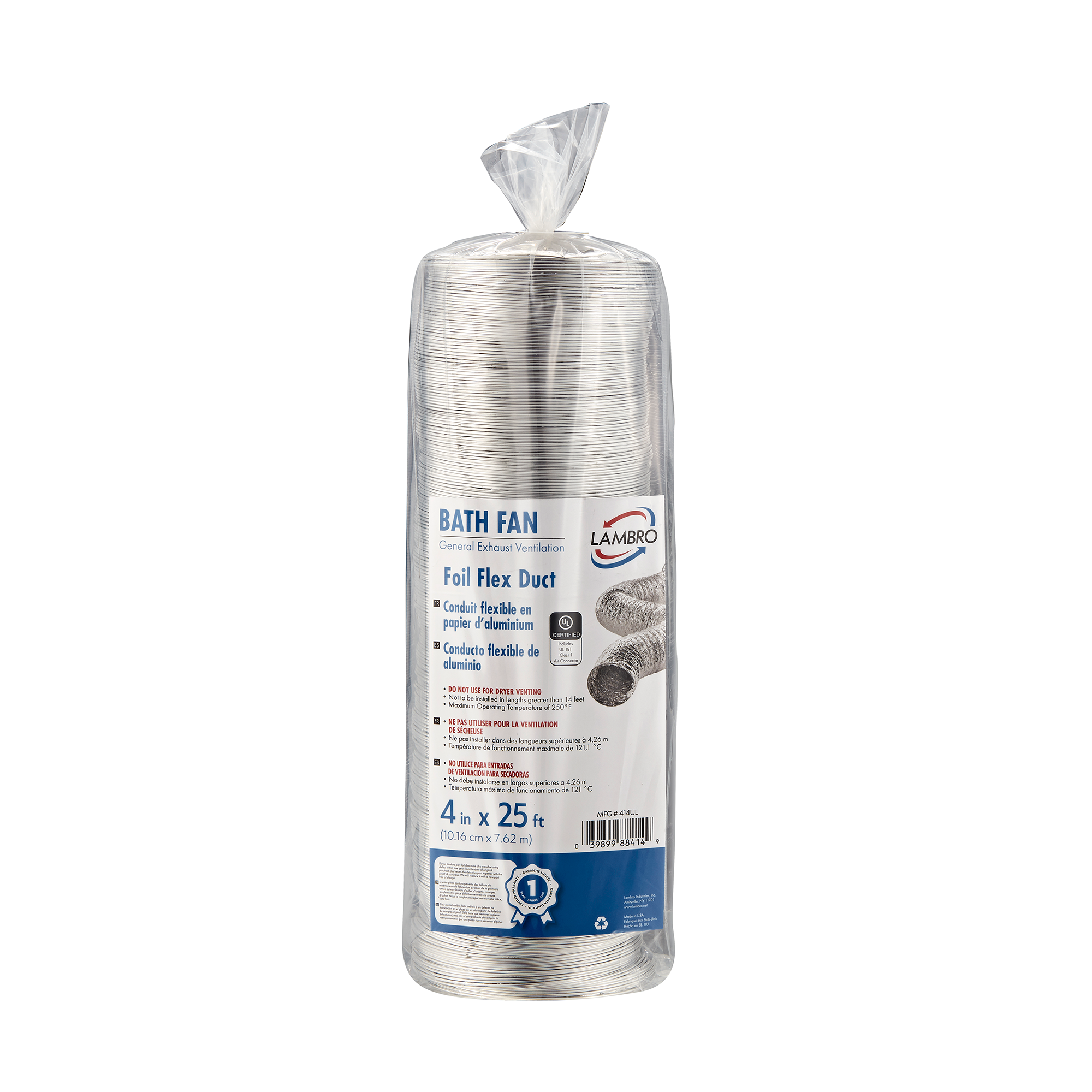Product Image for 414UL LAMAFLXAIR CONNECT4INX25FT