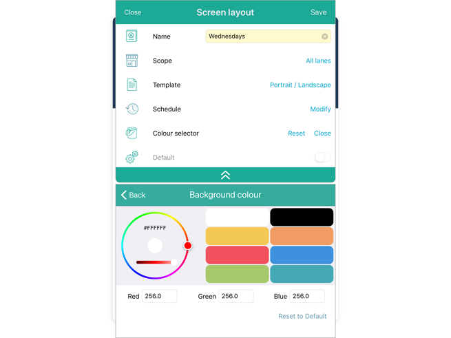 Defining the Screen Layout and Colour Scheme