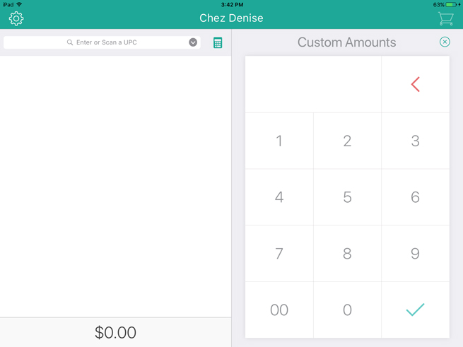 The numeric keypad occupies the right pane.