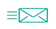 A teal envelope icon on a white button.